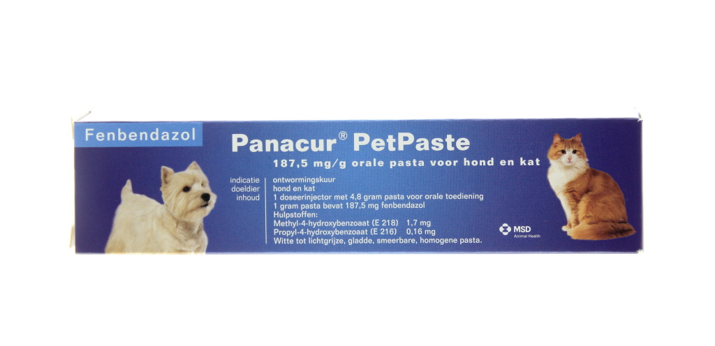 Behandeling giardia hond panacur