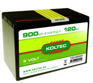 Batterij 9 volt 900 WH 120 AH, Alka