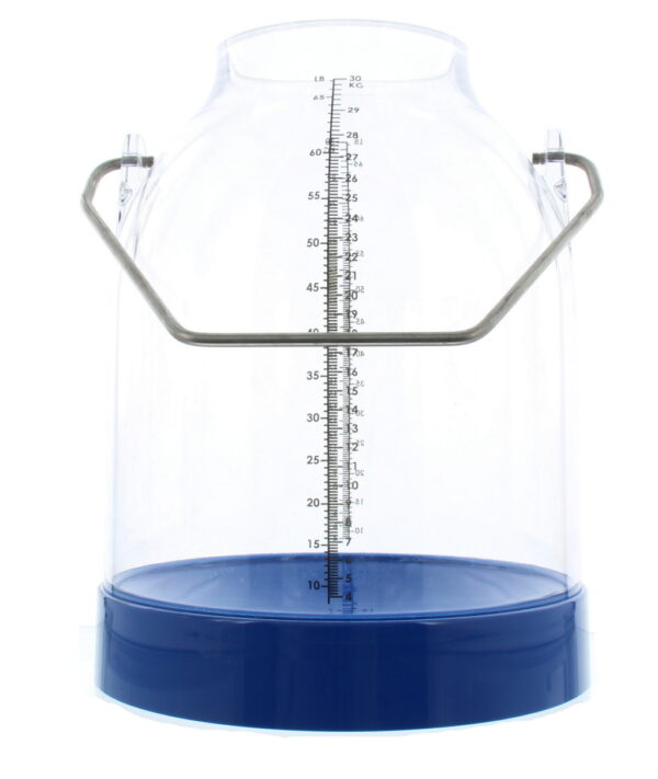 Melkemmer kunststof blauw, 30 liter