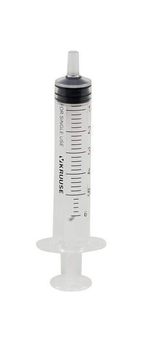 WW-injectiespuit 5ml, Luer 3-delig
