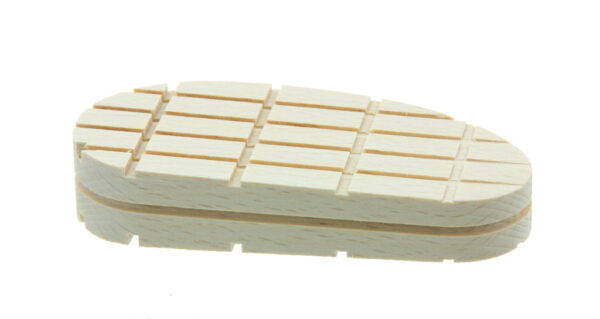 Klauwblokje hout wigvorm 11cm per st.