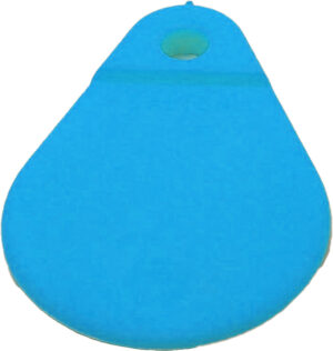 Nekplaatje onbedrukt blauw