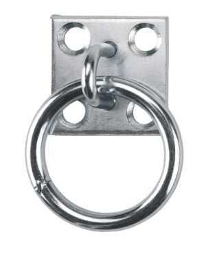 Muurplaat met ring, 49 x 49mm x Ø65mm