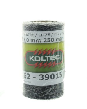 Draad zwart, 250m, ca. 2mm, 12 PE +