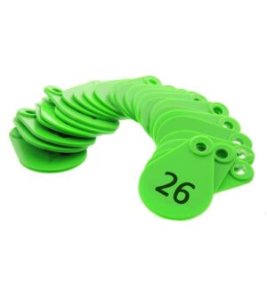 Nekplaatje groen serie, 26 - 50