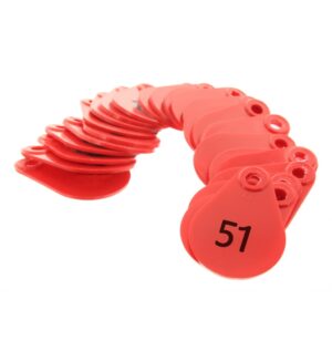 Nekplaatje rood serie, 51 - 75