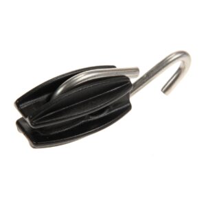 Ei isolator met 1 RVS/INOX haak, 1st