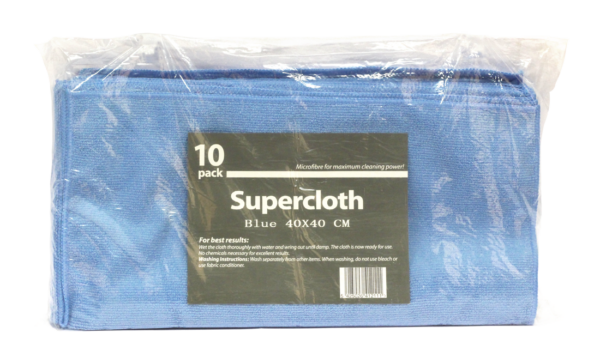 Microvezeldoek blauw 40x40cm 10st