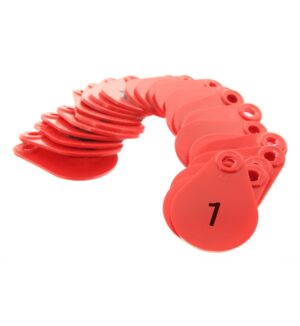 Nekplaatje rood serie, 1 - 25