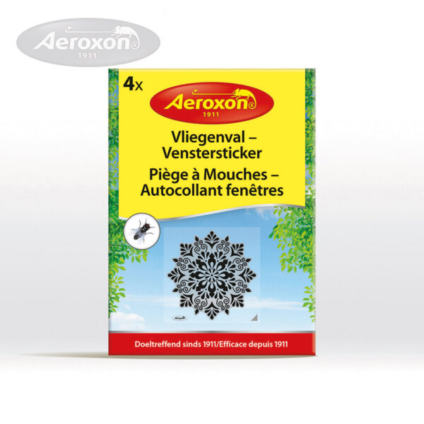 Aeroxon vliegenval venstersticker, 4st
