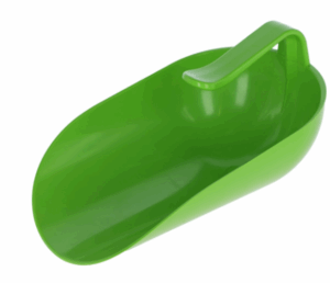 Meel/voerschep met binnengreep 2KG