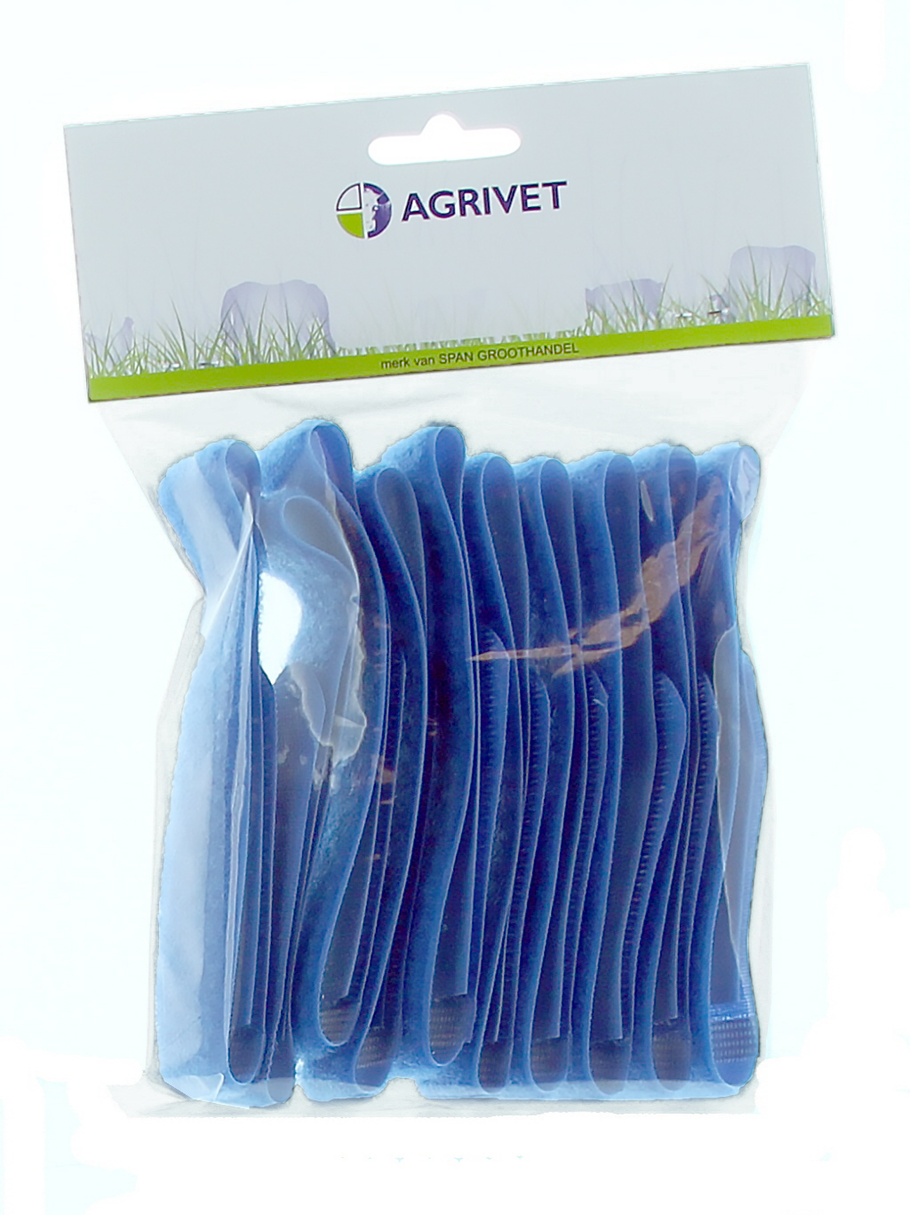 Veeherkenningsbandje klitband blauw 10st