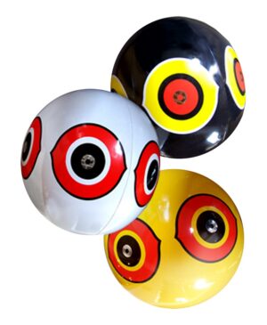 Scare eye ballon geel, per stuk